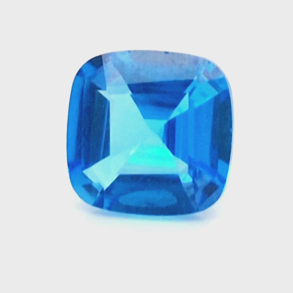 Natural Swiss Blue Topaz Faceted | Square | 13mm