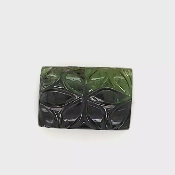 1 Pics Of Natural Flower Tourmaline Carved | Size:15X10mm | With Certificate