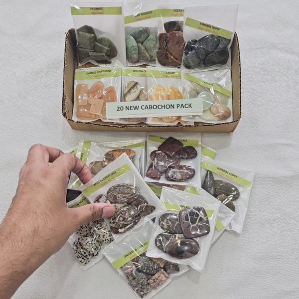 20 Cabochons Set curated for Labor Day | Limited Box | 1KG Box | 100+ Stones