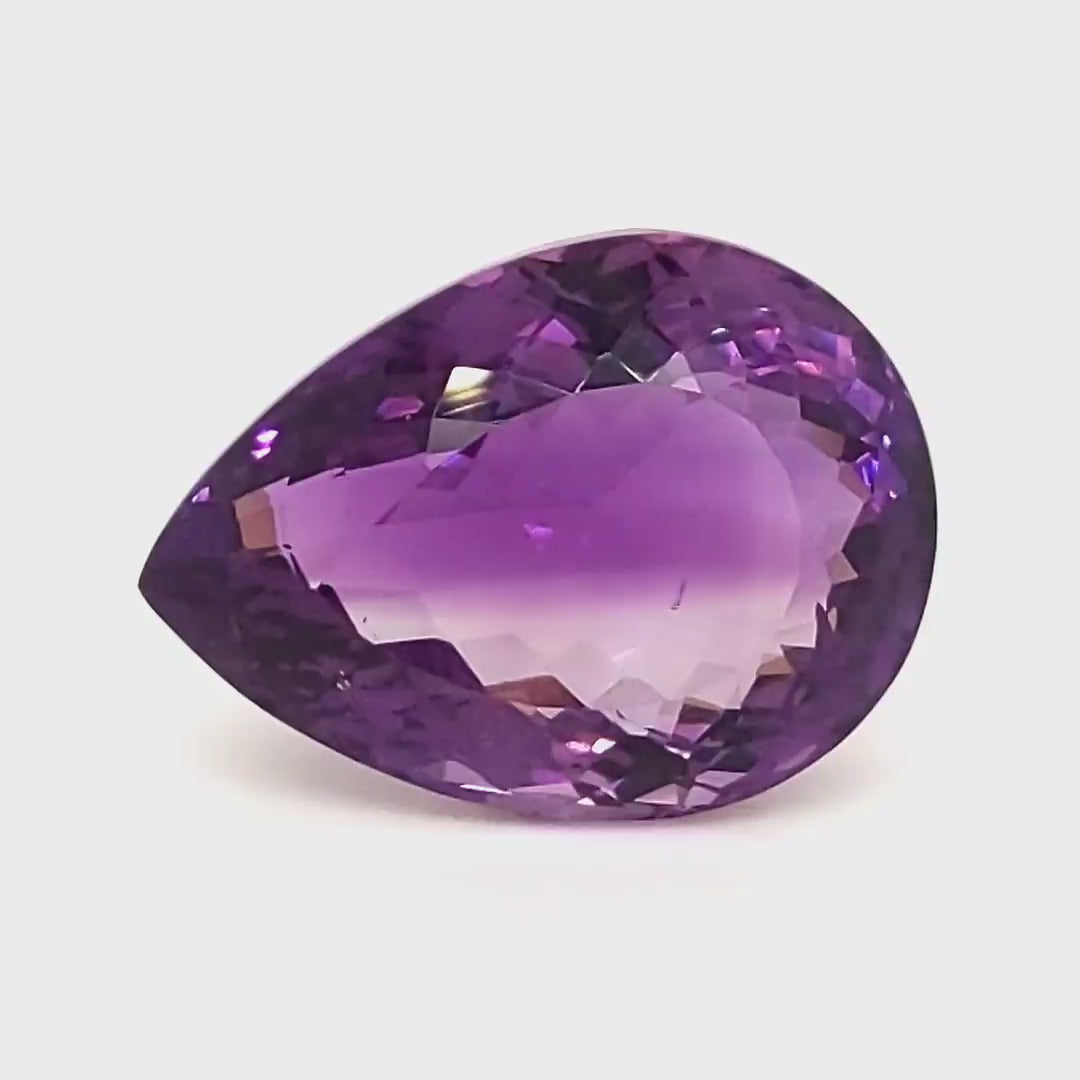 1 Pcs Of Natural Amethyst Faceted |Pear| Size:25x18mm