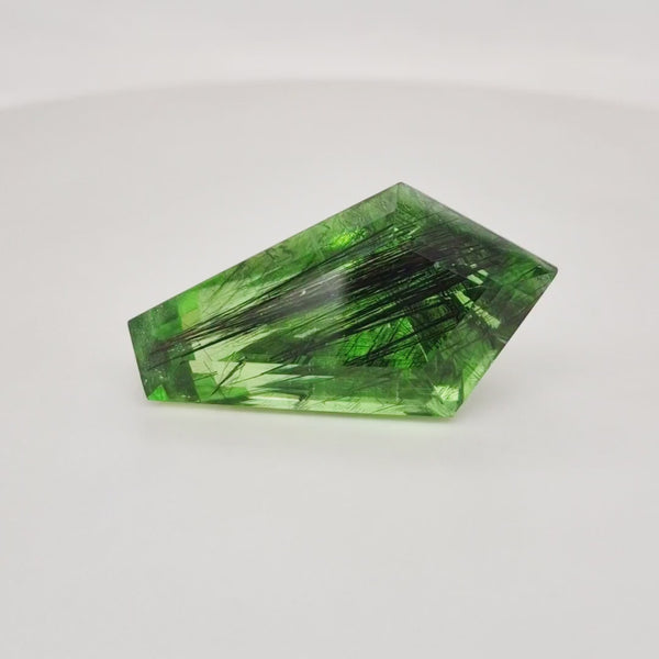 Natural Peridot With Rutile Faceted | Fancy | Size: 32x18mm