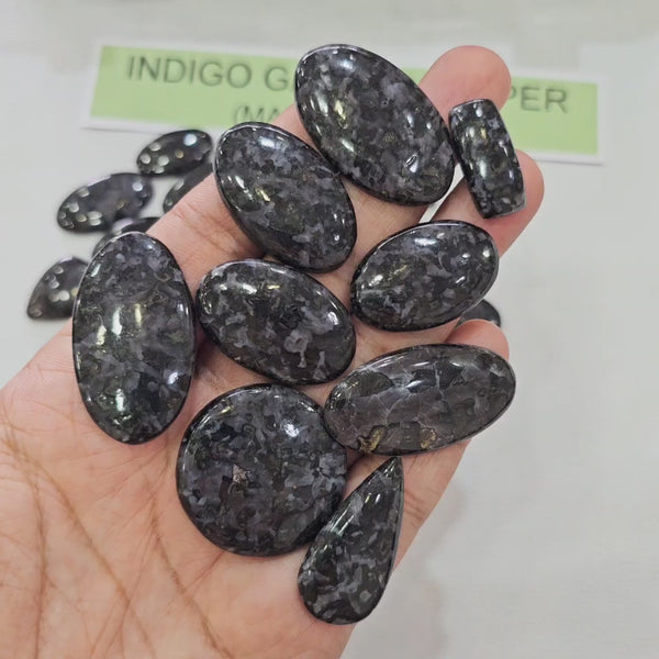 500 Grams Natural Indigo Gabbro Jasper Gemstones | 50 Pcs (Approx.) | 15–45mm