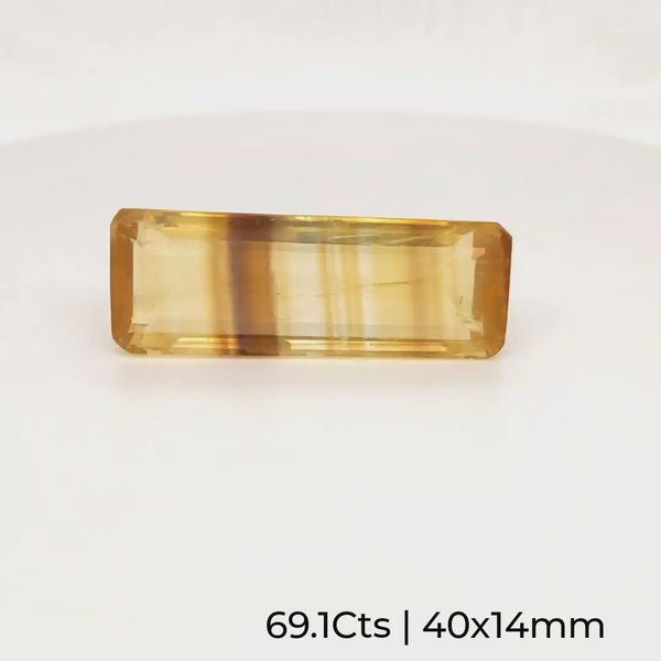 1 Pcs Of Natural Flourite Faceted | Rectangle | Size: 40x14mm