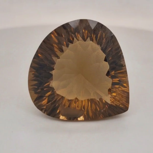 Natural Smoky Quartz Concave Cut | Shape: Teardrop | 30mm