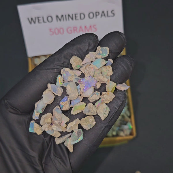 500 Grams of Welo Mined Raw Opal Box | Natural Earth Mined | 2000 Pieces