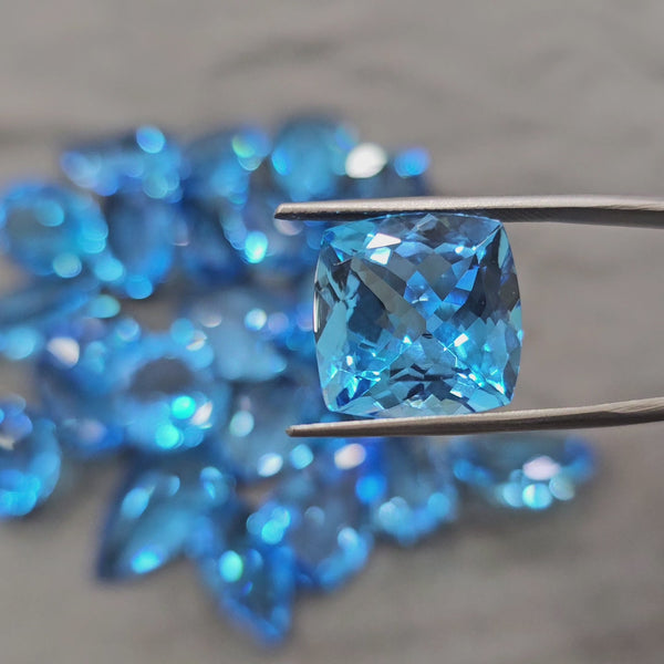 Swiss Blue Topaz | Big Size| Flawless 14-16mm | 18cts Average