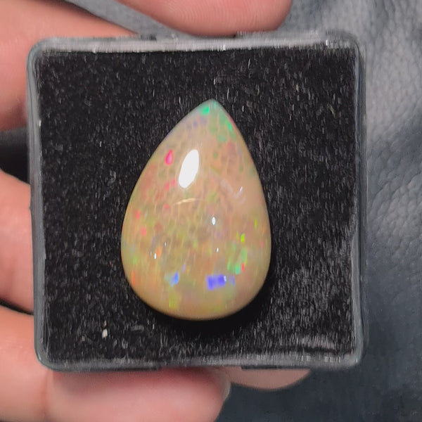 Natural Ethiopian Opal Cabochon | Pear| Size: 25x18mm