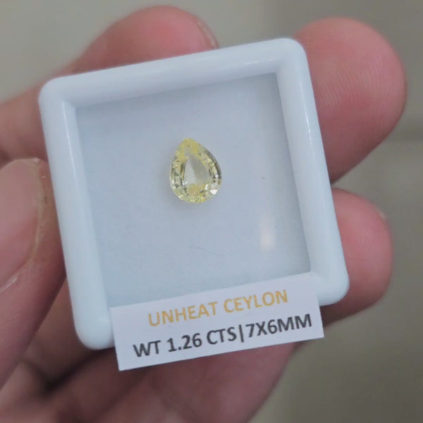 Natural Unheated Sapphire From Ceylon | 7x6mm | Pear