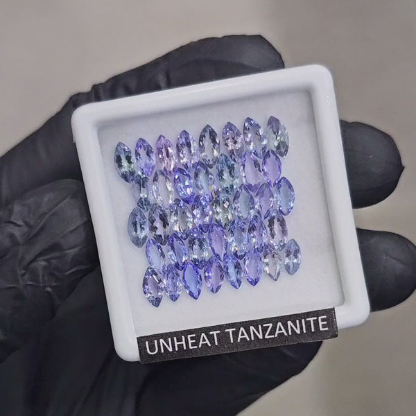 38 Pcs Of Natural Unheated Tanzanite Faceted | Shape: Marquise | Size: 5-6mm