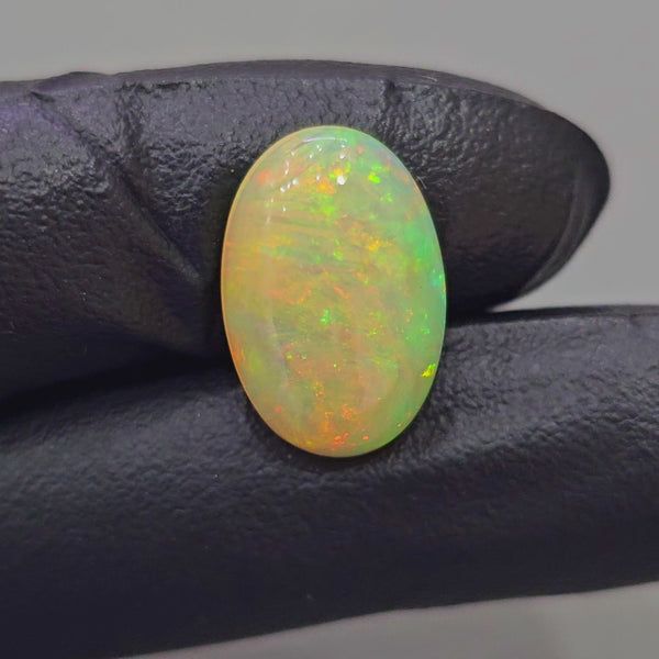 1 Pcs Of Natural Ethiopian Yellow Opal Oval Shape  |WT: 6.5 Cts|Size:18x12mm