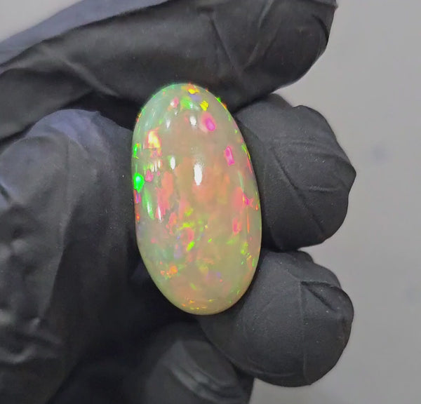 Natural Ethiopian Opal Cabochon Multi Fire | Oval| Size: 24x13mm | 9.2Cts