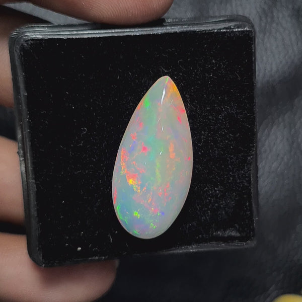 Natural Ethiopian Opal Cabochon | Pear| Size: 27x13mm