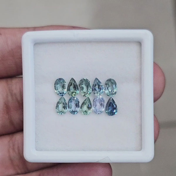 5.3Cts Natural Madagascar  Sapphire  | 6x4mm | Pear & Oval