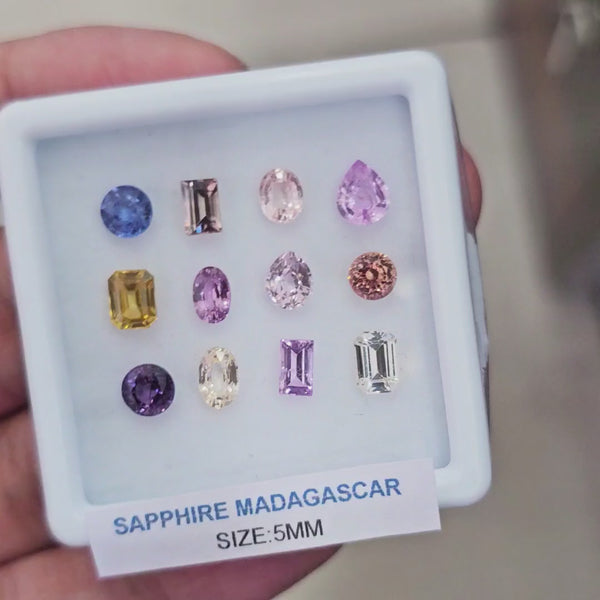 Box Of Natural Madagascar Unheated Sapphire  | 4-6mm | Mix