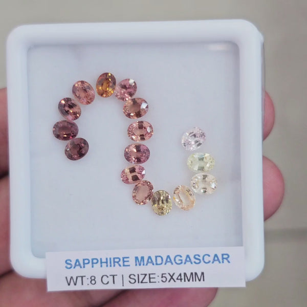 Box Of Natural Madagascar Unheated Sapphire  | 5x4mm | Oval