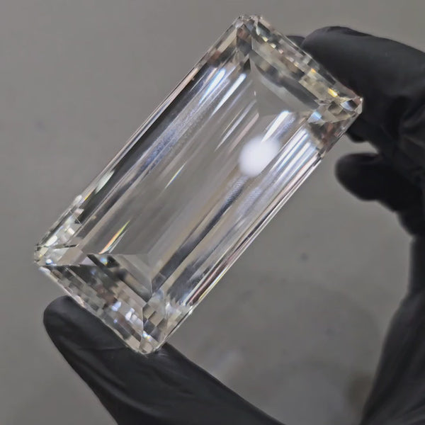 500Cts | Natural Jambo Clear Quartz Faceted | Rectangle | 69x32mm
