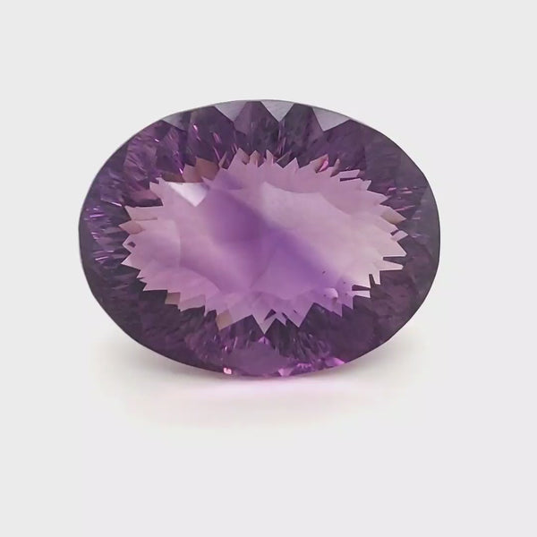 Natural Laser Cut Deep Color African Amethyst Faceted | Oval Shape | 30x23mm