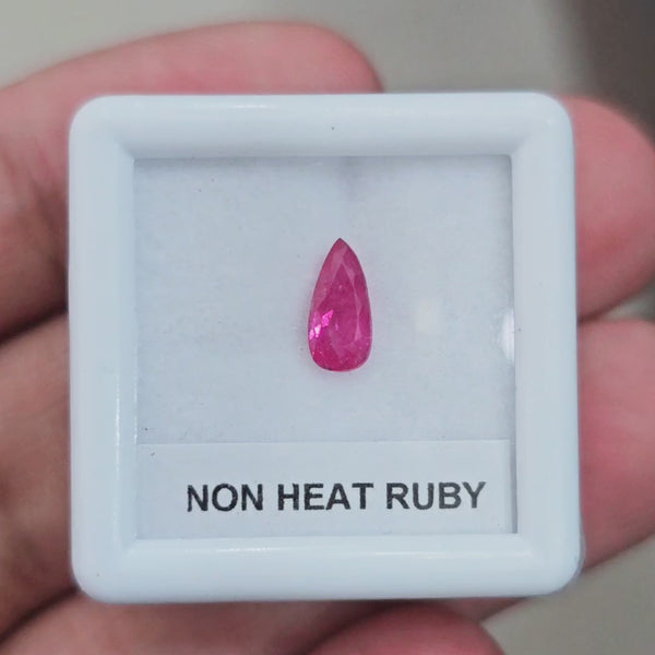 Box Of Natural Burma Ruby Faceted  | 8x4mm | Pear