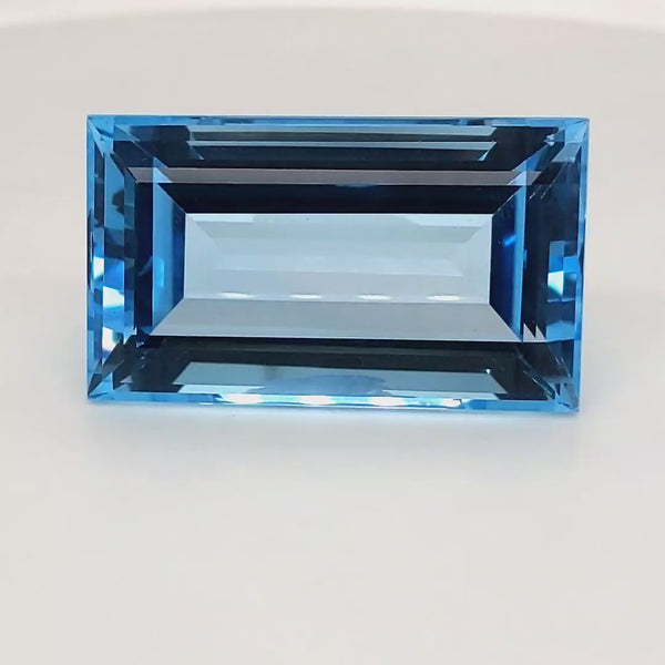 Natural Big Size Sky Blue Topaz Faceted | Rectangle | Size:31x18mm