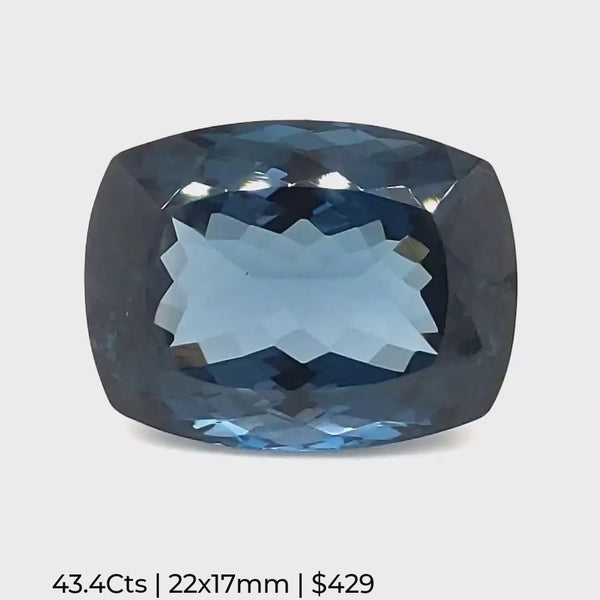 Natural London Blue Topaz Faceted | Rectangle | Size: 22x15mm