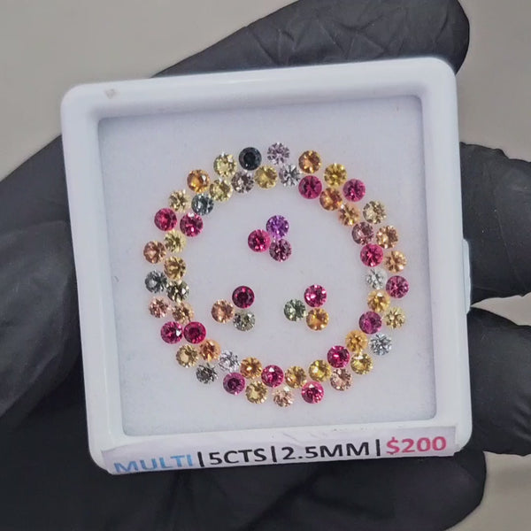 Natural Sapphire Ideal Cut | Round | 2.5mm