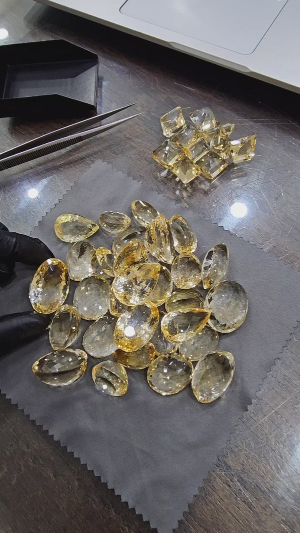 1 Pc of Large Natural Citrine Gemstones |  Flawless | 25mm to 35mm size