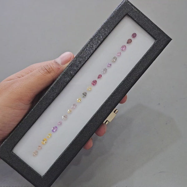 Natural Sapphire Bracelet Layout  | 4-6mm | 9.3 Cts |