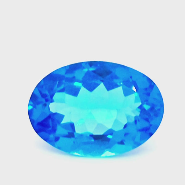 Natural Swiss Blue Topaz Faceted | Oval | 18x13mm
