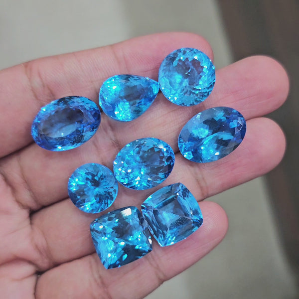 Swiss Blue Topaz | Big Size| Flawless 14-16mm | 18cts Average