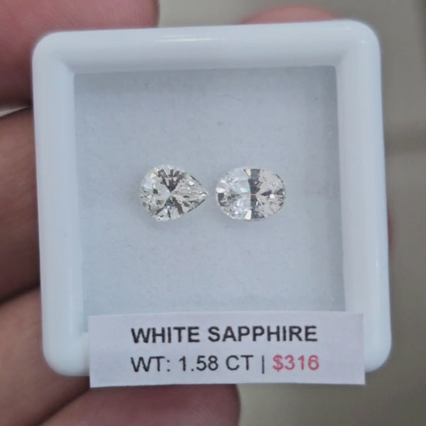 Box Of Natural Sri Lanka Unheated Sapphire  | 6x4mm | Oval & Pear