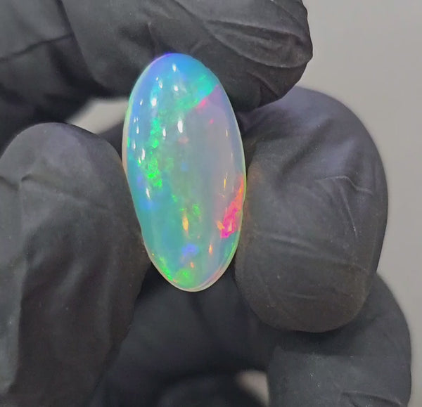 Natural Ethiopian Opal Cabochon Multi Fire | Oval| Size: 22x11mm | 7.3Cts