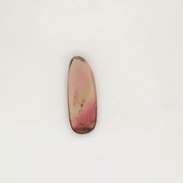 1 Pcs Of Natural Watermelon Tourmaline Slice | Size:32x12mm | With Certificate