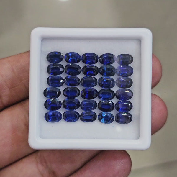 30pcs Of Natural Dark Blue Kyanite Faceted | 6x4mm| Oval