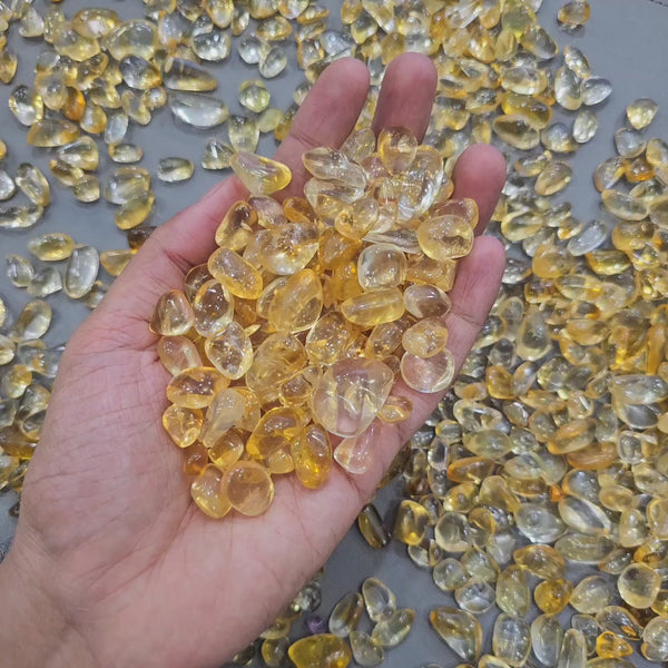 1000 Carats of Unheated Citrine Tumbles | 10mm to 25mm | 80-10 Pcs