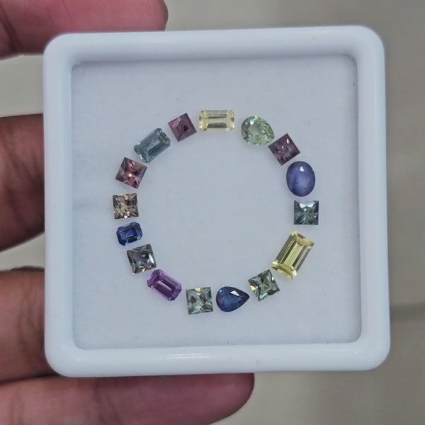 Box Of Natural Madagascar Unheated Sapphire  | 4x3mm | Mix Shape