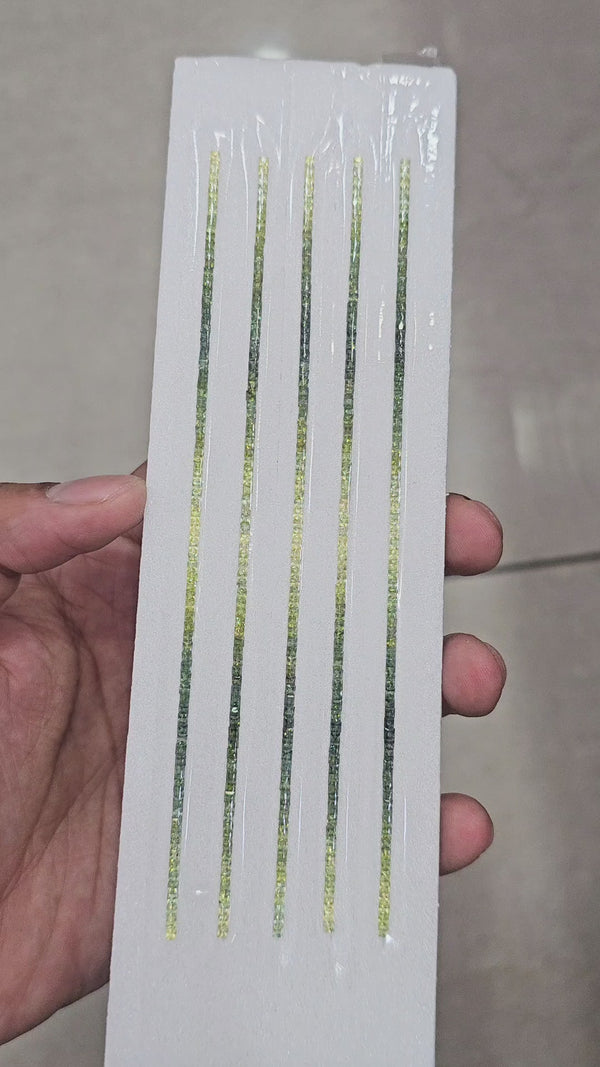 Natural Green Sapphire Shades Line | 7'' Inches Line  | 2mm | 4.60cts