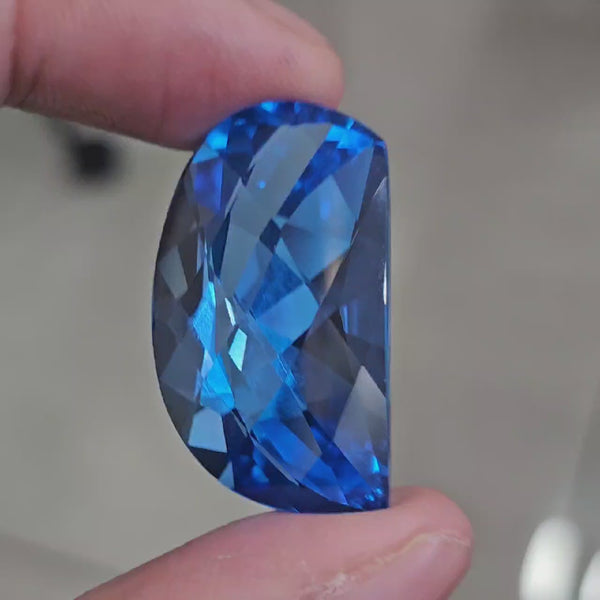 Natural 1 piece Faceted London Blue Topaz  : Fancy Shape | Size:31x17mm