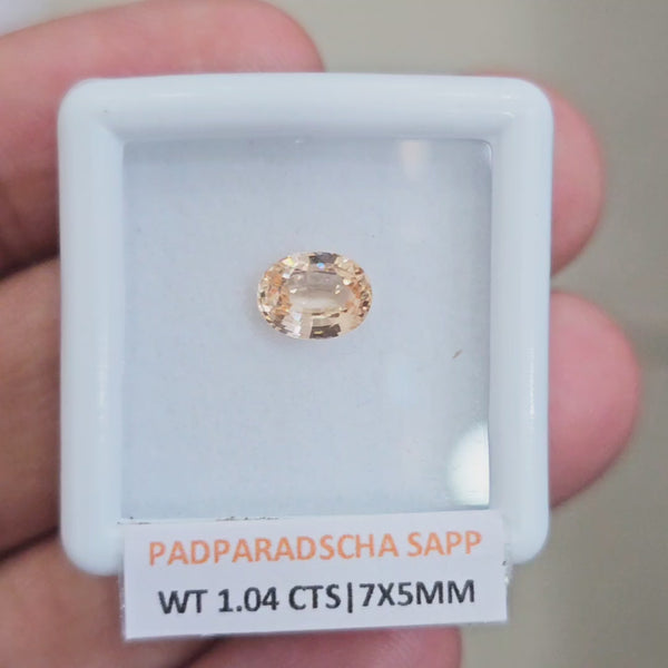 Natural Unheated Padparadscha Sapphire  | 7x5mm | Oval
