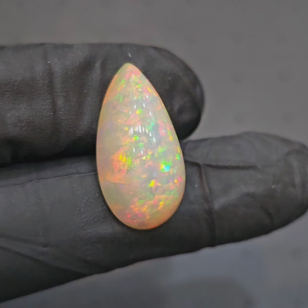 1 Pcs Of Natural Ethiopian Greenish Opal | Pear Shape | WT: 14.2 Cts| Size: 24x12mm