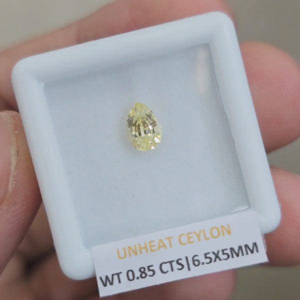 Natural Unheated Sapphire From Ceylon | 6.5x5mm | Pear