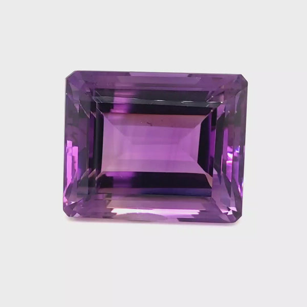 Natural Deep Color Amethyst Faceted | Rectangle | Size: 27x25mm