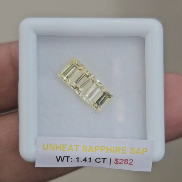Box Of Natural Sri Lanka Unheated Sapphire  | 3-5mm | Rectangle