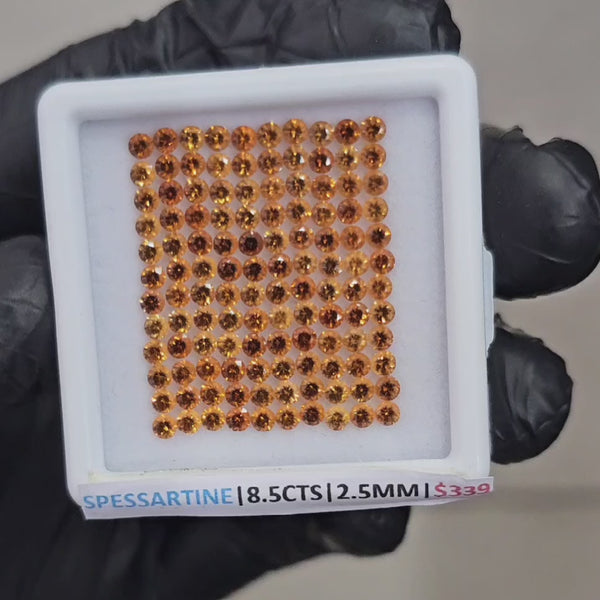 Natural Spessartine Fanta unheated Ideal Cut | Round | 2.5mm