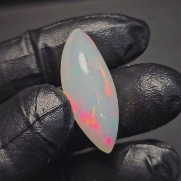 1 Pcs Of Natural Ethiopian White Opal Marquise Shape  |WT: 16.6Cts|Size:31x13mm