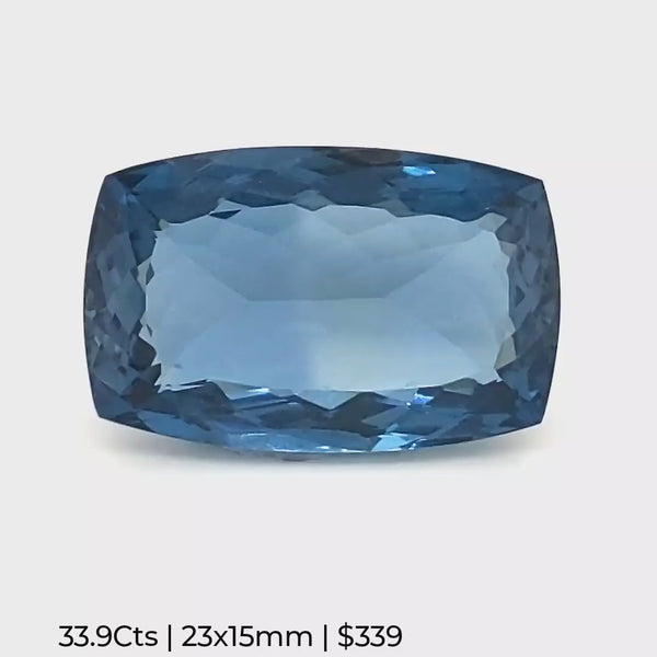 Natural London Blue Topaz Faceted | Rectangle | Size: 23x15mm