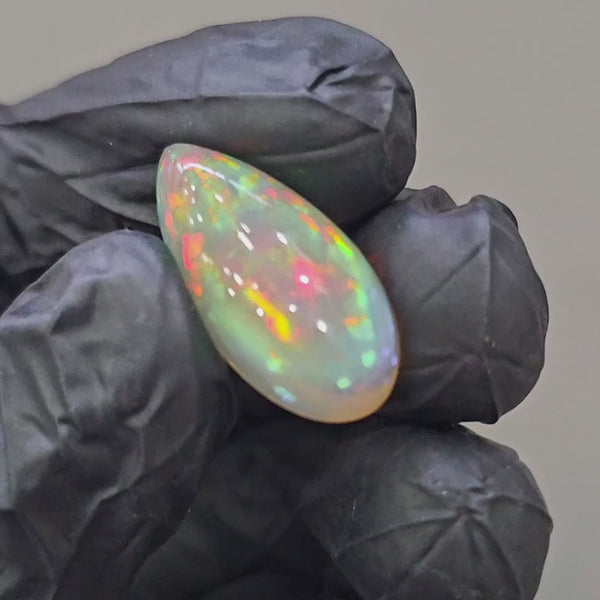 Natural Ethiopian Opal Cabochon | Pear | Size: 24x12mm