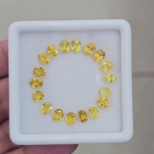 Box Of Natural Thailand Heated Sapphire  | 5x4mm | Oval