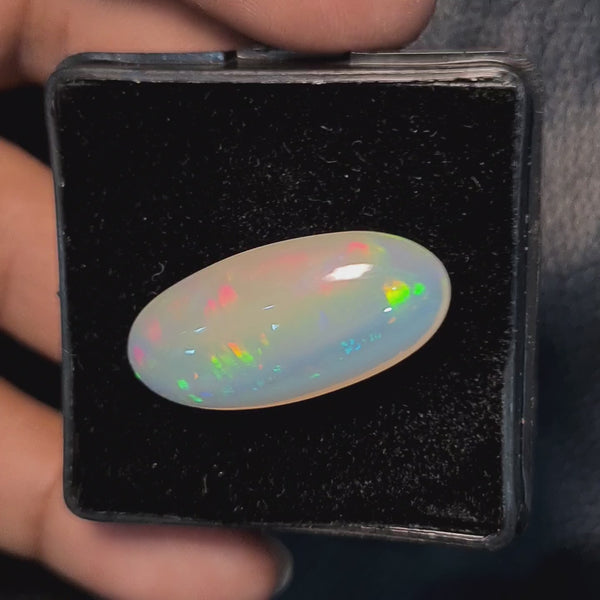 Natural Ethiopian Opal Cabochon | Oval| Size: 27x13mm