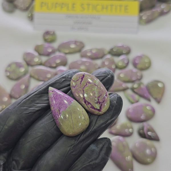 100Gram Natural Purple Stichtite | 15–45mm | 15–20 Pcs | Rare Collector’s Stones