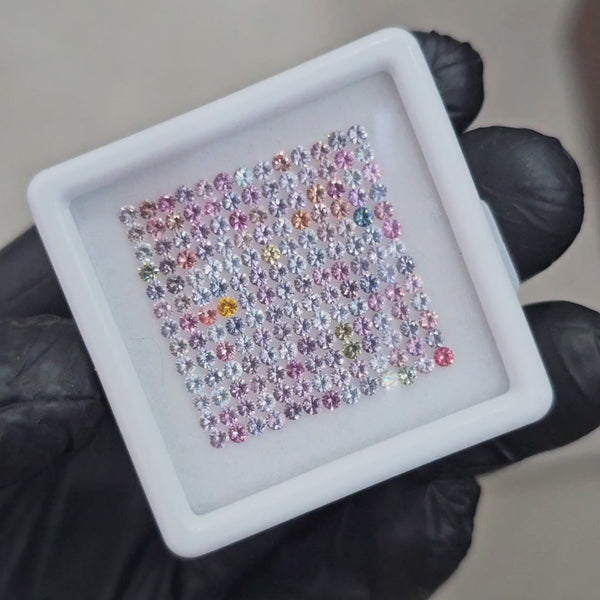 1 Box Of Natural  Spinel From Buram | 2mm| Round Ideal Cut